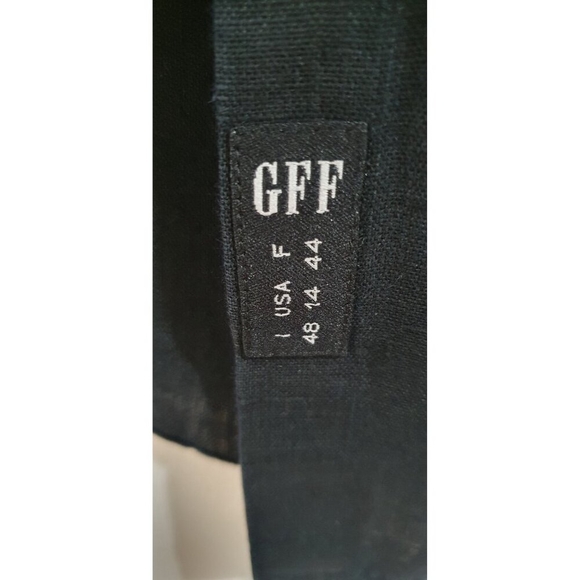 Gianfranco Ferre Vintage Black Shirt, 100% lino Long Sleeves Button Blouse - Picture 9 of 15